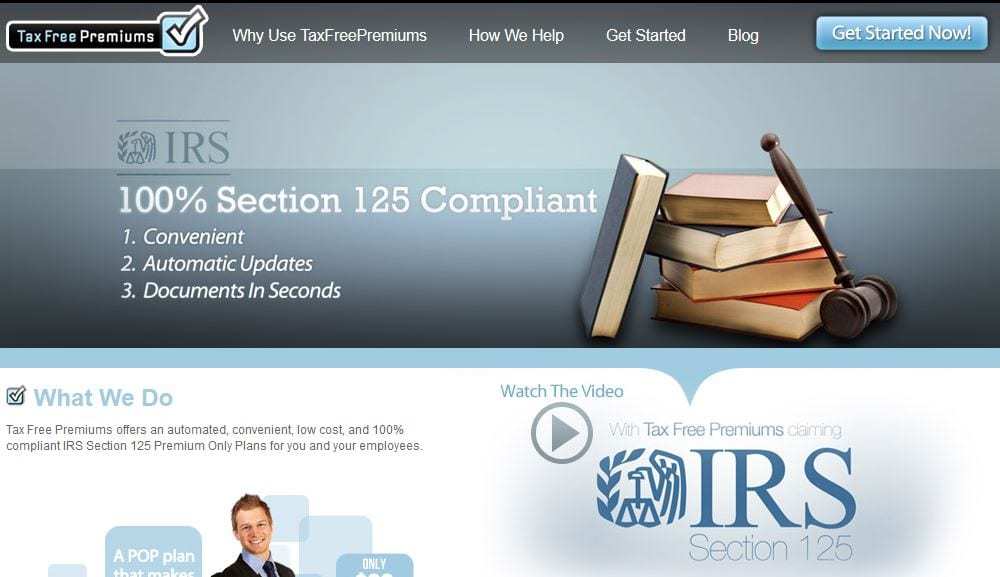 taxfreepremium uses IRS Logo