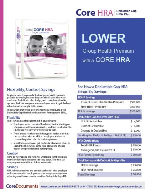 Core HRA Health Flex Spending Account Brochure