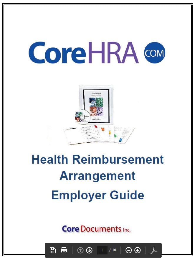 FREE Health Reimbursement Arrangement Employer Guide -- Save money with an HRA!