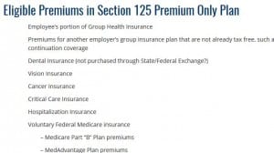 Eligible Premium Section 125 Premium Only Plan