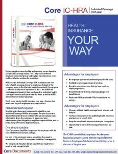 Individual Coverage HRA - ICHRA Plan Document Brochure 