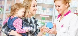 family in drug store